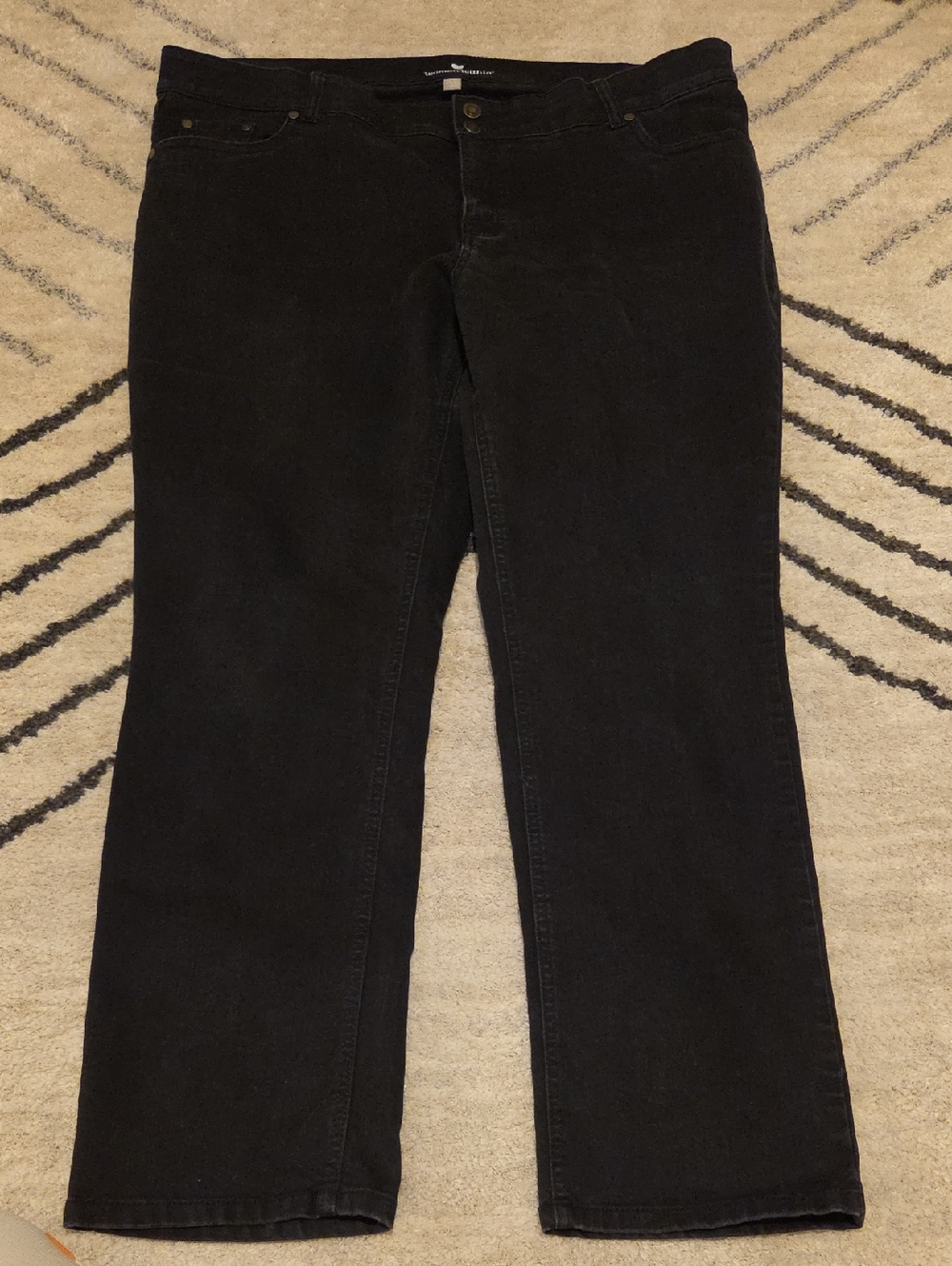 Woman Within Black Boot-Cut Jeans